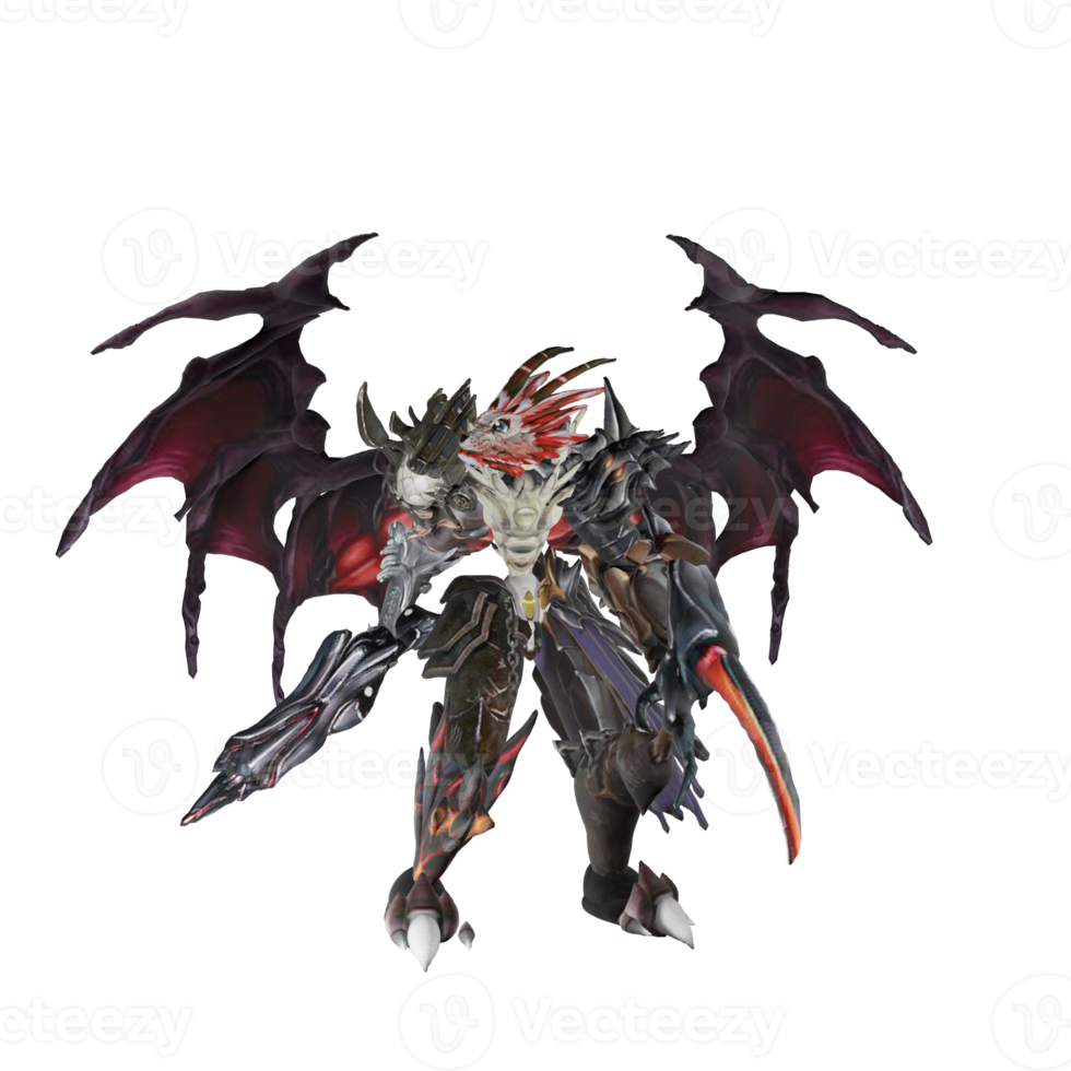 Monster character idle pose png