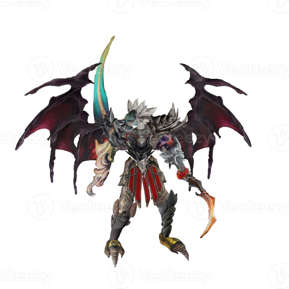 Monster character idle pose png