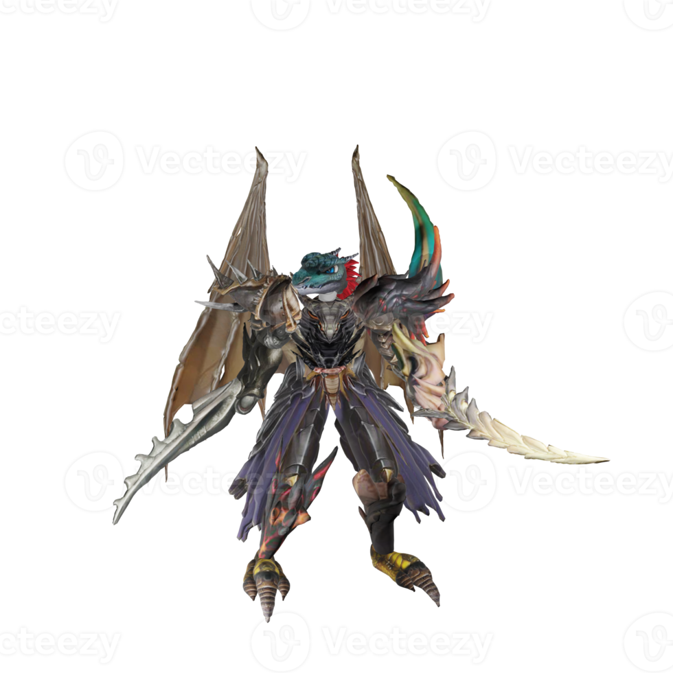 Monster character idle pose png