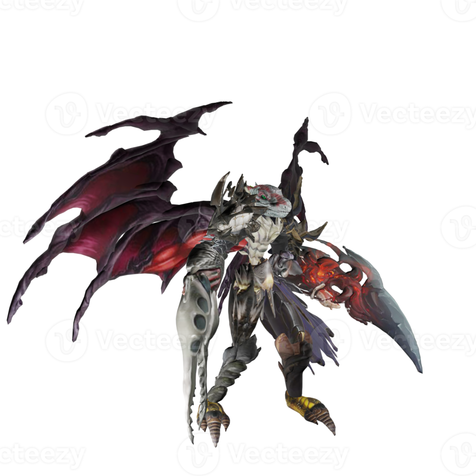 pose d'attaque de personnage de monstre png