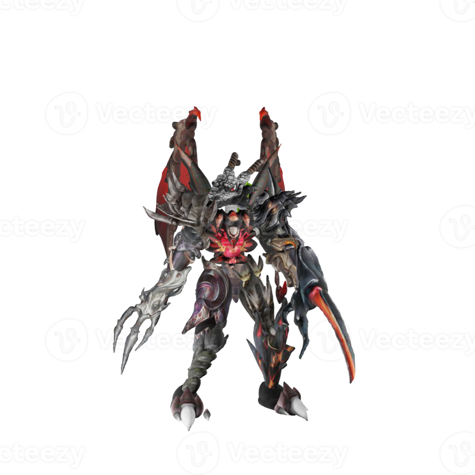 Monster character idle pose png