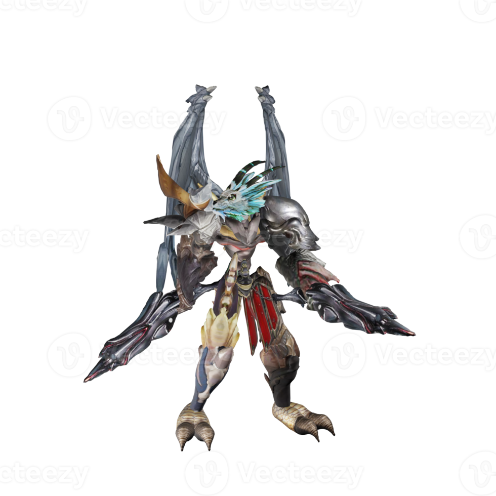 Monster character idle pose png