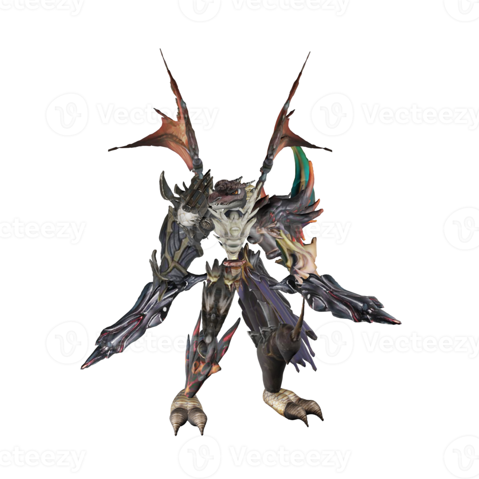 Monster character idle pose png