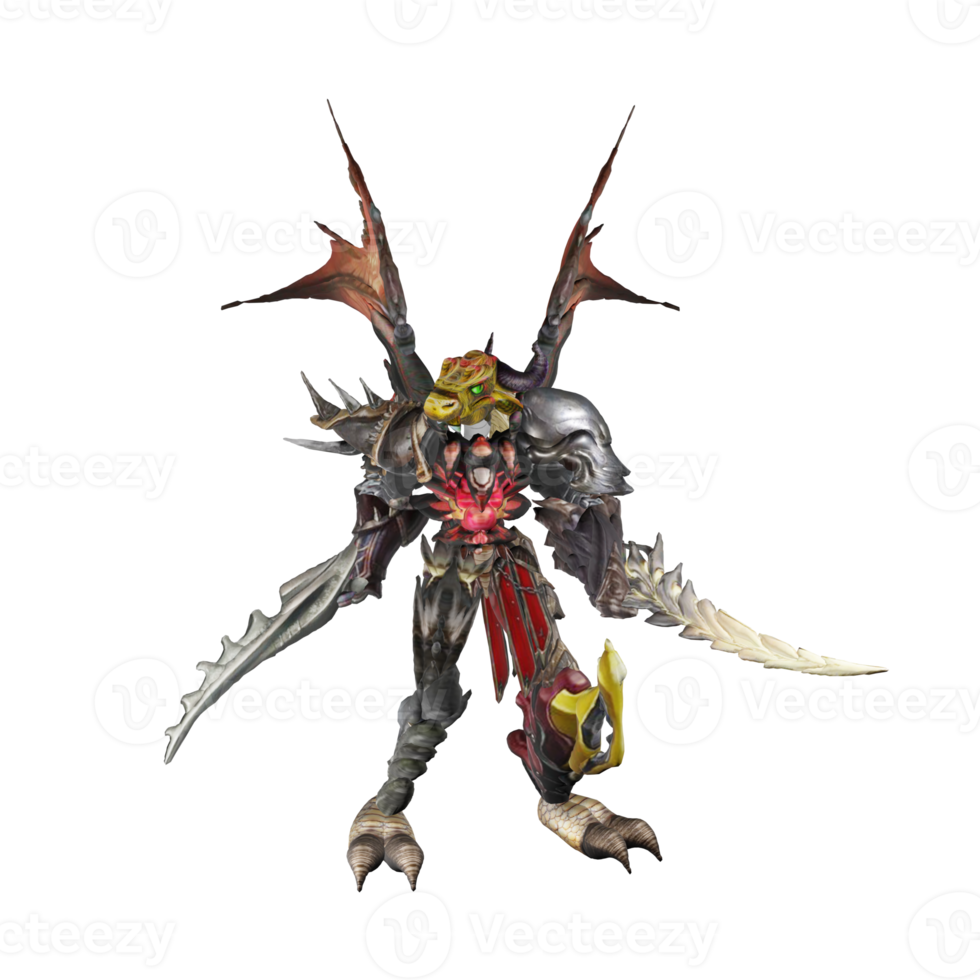 Monster character idle pose png
