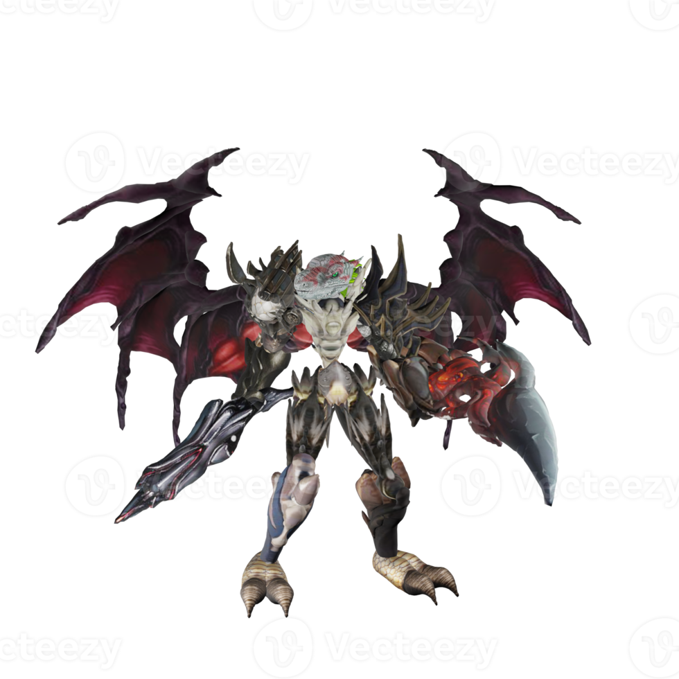 Monster character idle pose png