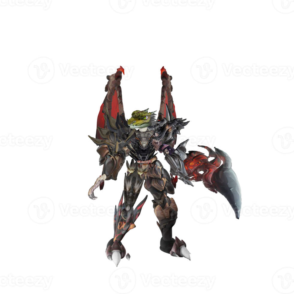 Monster character idle pose png