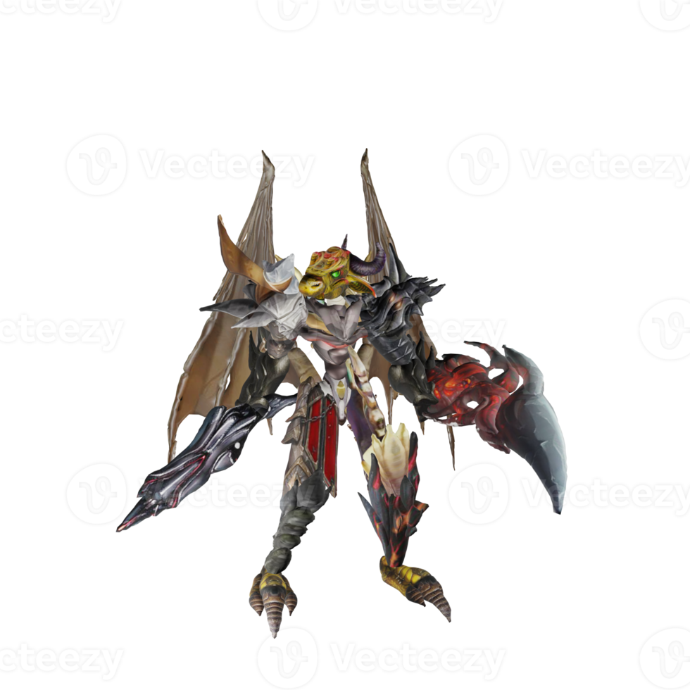 Monster character idle pose png