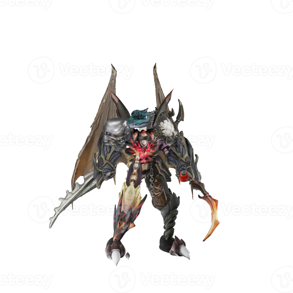 Monster character basic pose png