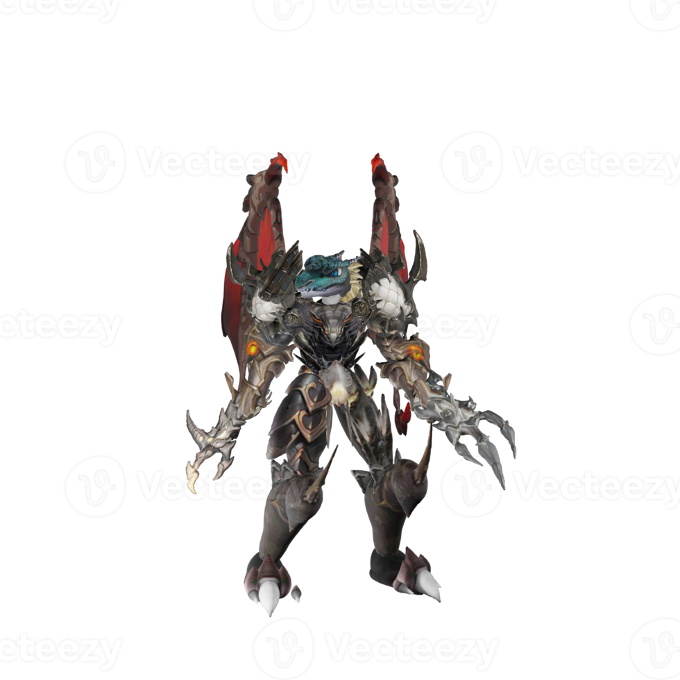 Monster character idle pose png
