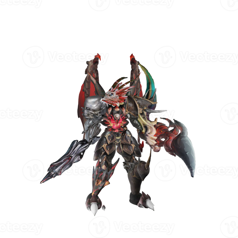 Monster character idle pose png