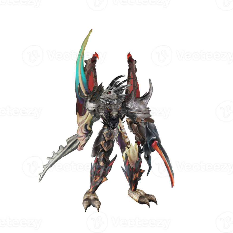 Monster character idle pose png