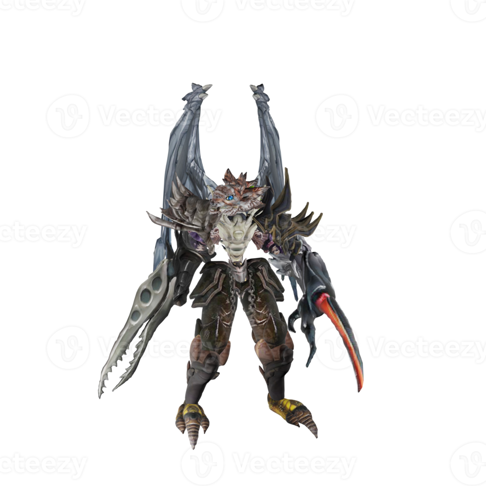 Monster character idle pose png