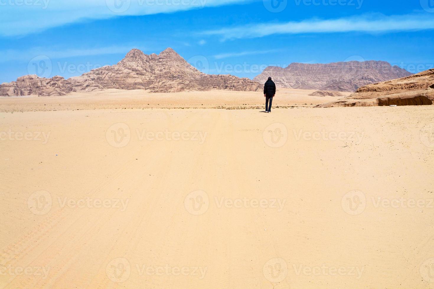 desert landscape  of Wadi Rum photo