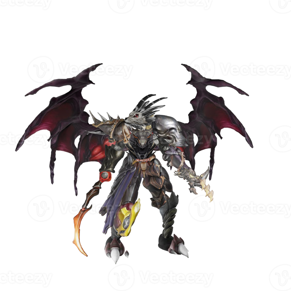 Monster character idle pose png