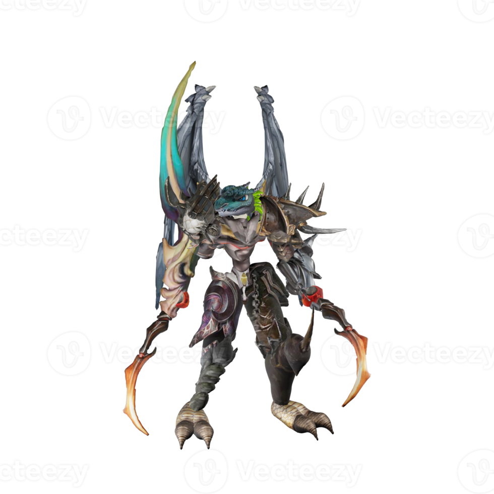 Monster character basic pose png