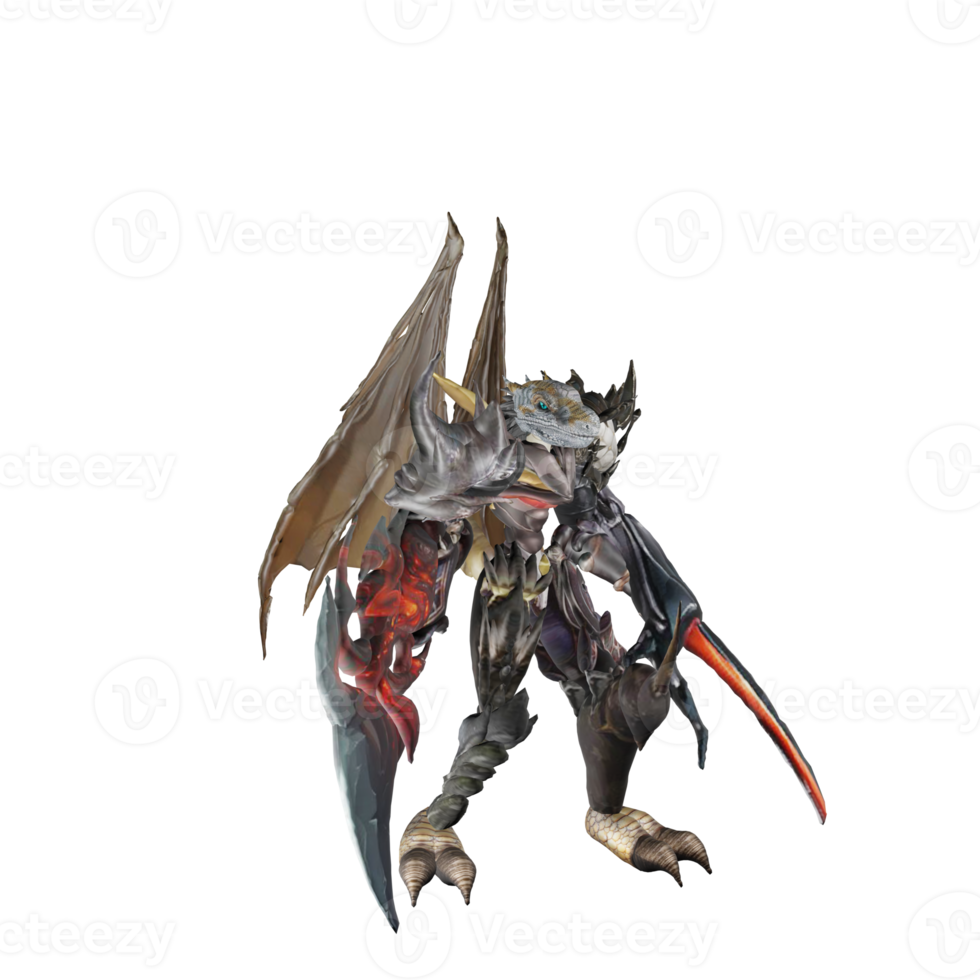 Monstercharakter-Angriffspose png