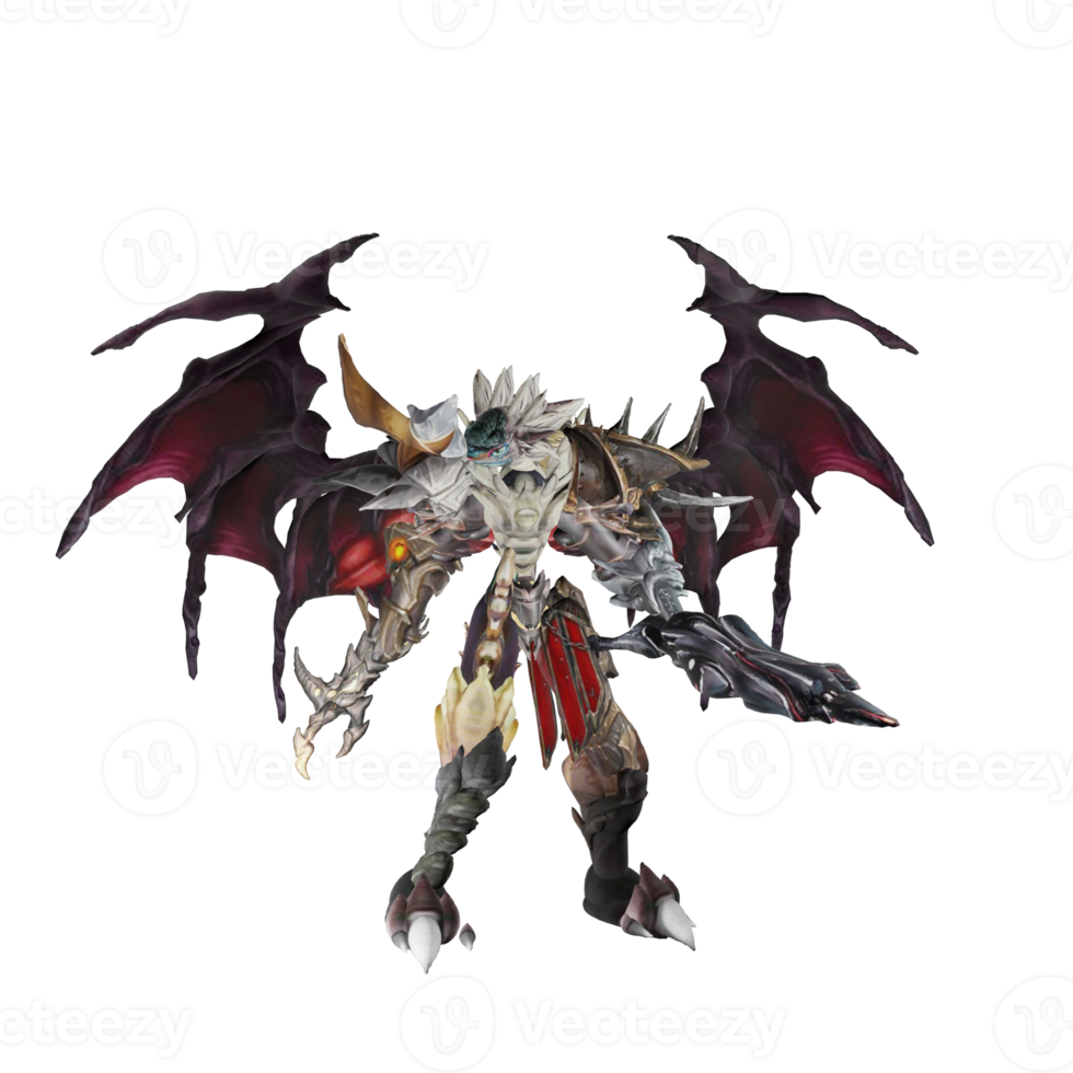 Monster character idle pose png
