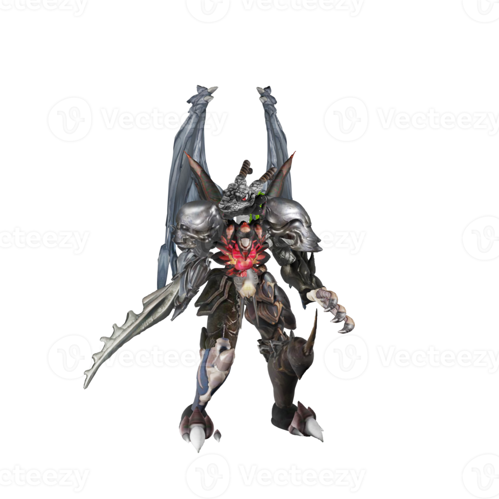 Monster character idle pose png