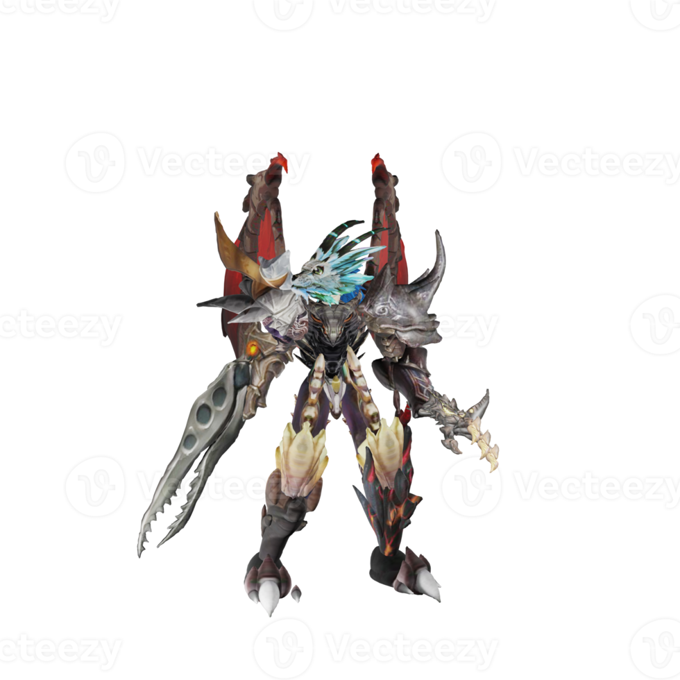 Monster character idle pose png