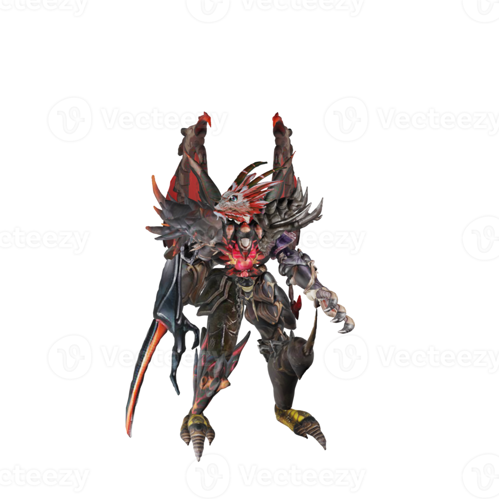 Monster character idle pose png