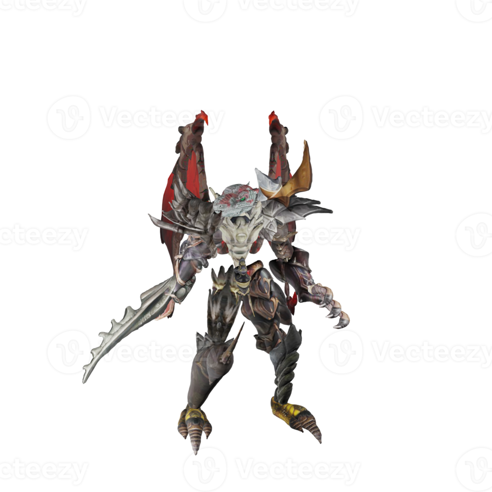 Monster character idle pose png