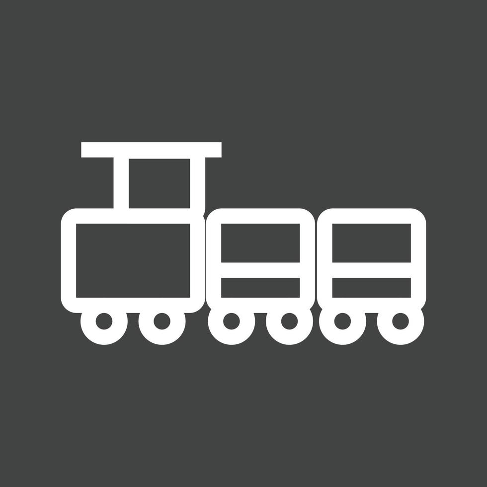 Toy Train Line Inverted Icon vector
