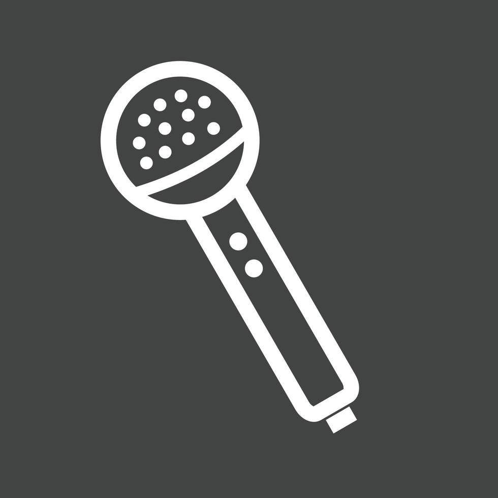Wireless Microphone Line Inverted Icon vector