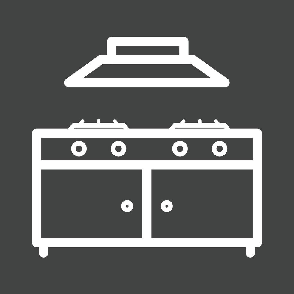 Cooking Stove Line Inverted Icon vector