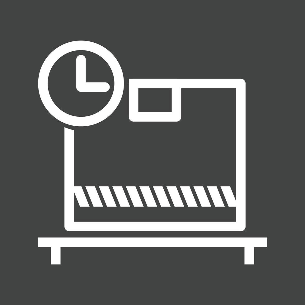 Package Pending Line Inverted Icon vector