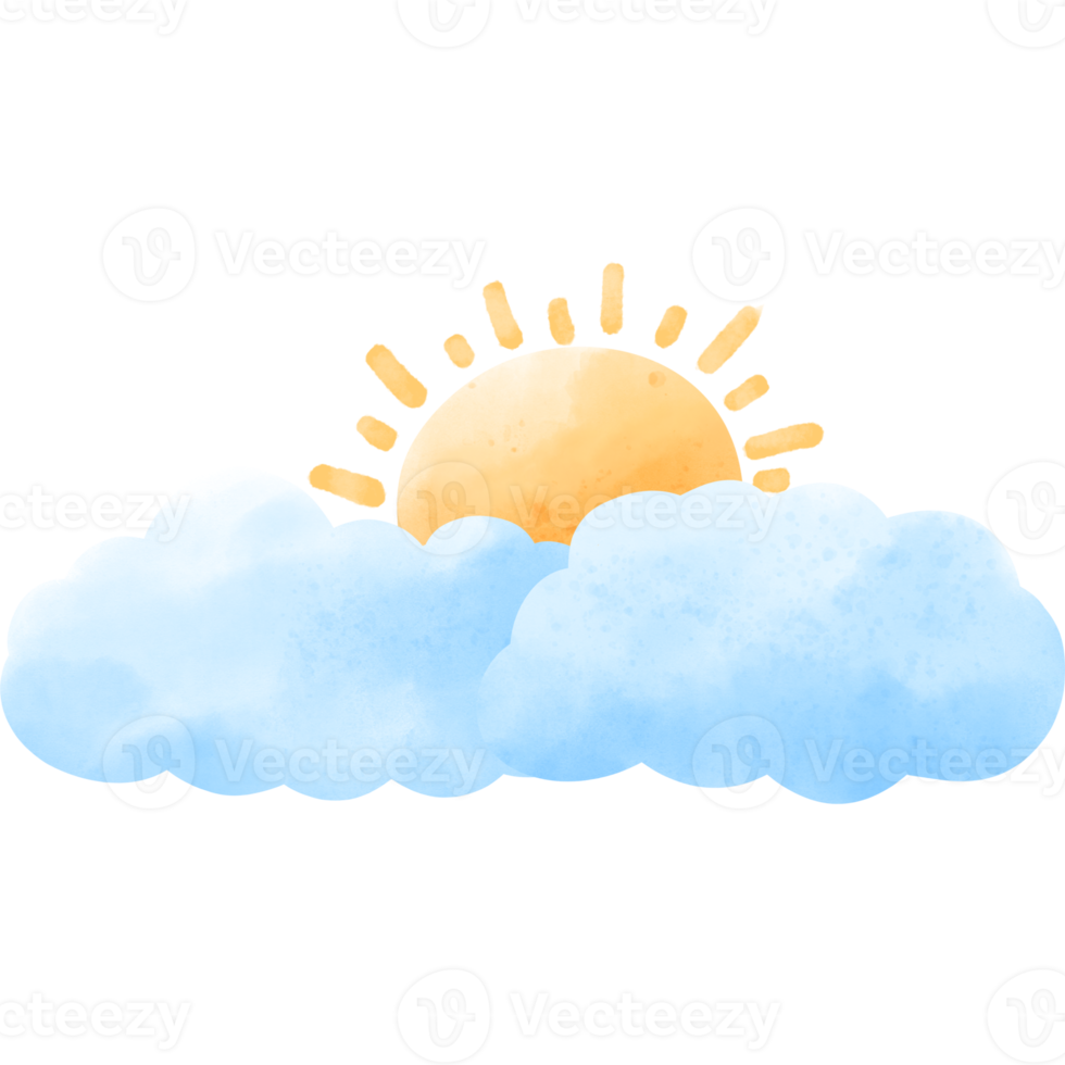 süße wolke in aquarell png