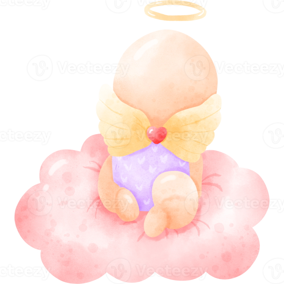 Angle baby on cloud png