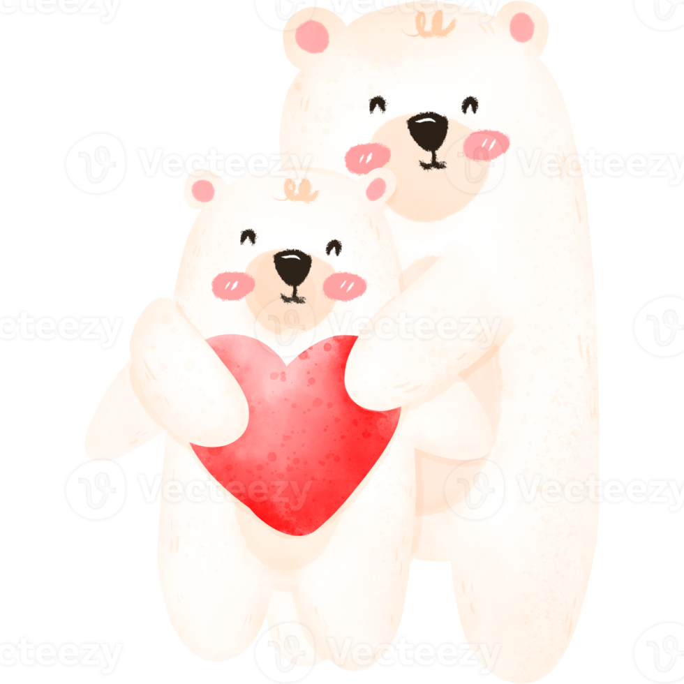 mãe urso e filho png