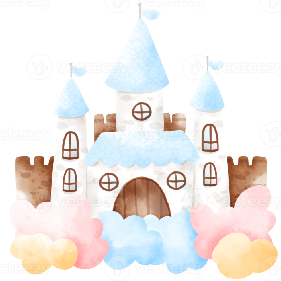 Castle in watercolor png