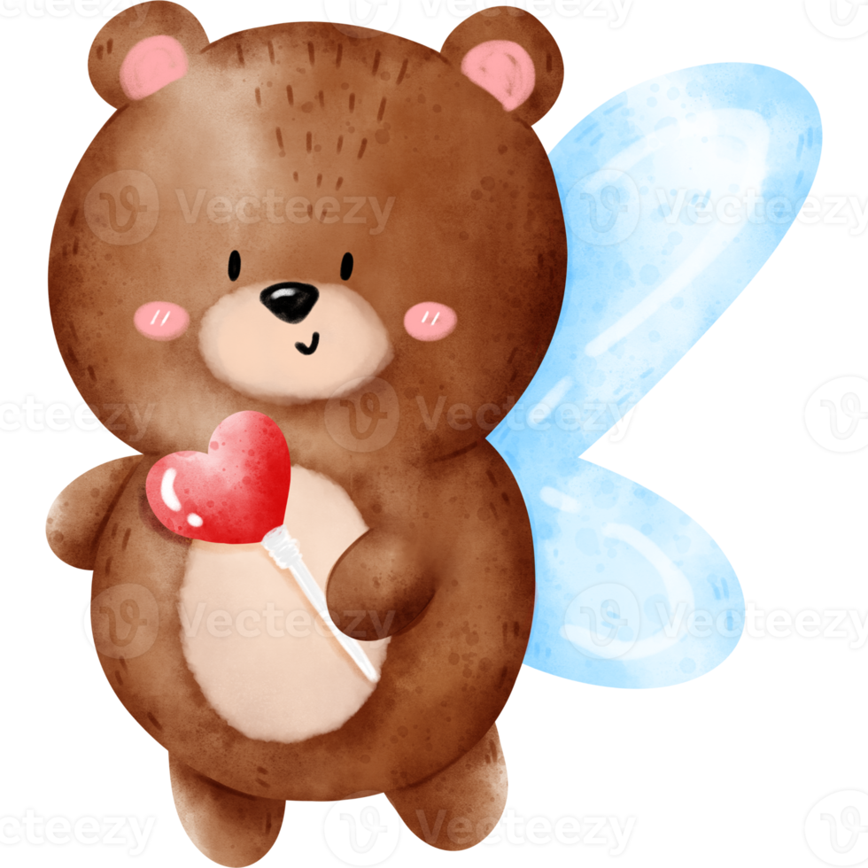 Fairy Bear Watercolor png