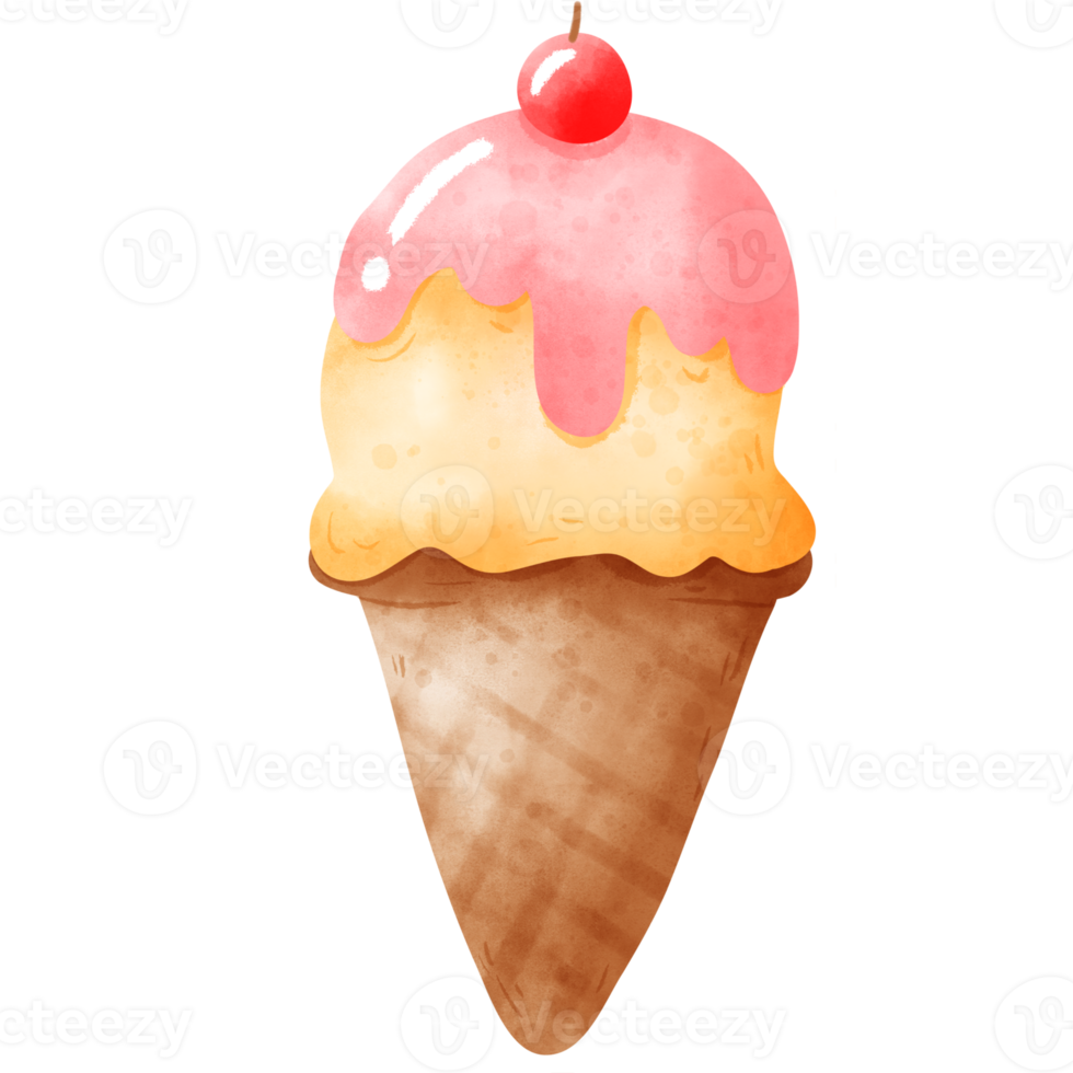 watercolor ice cream png