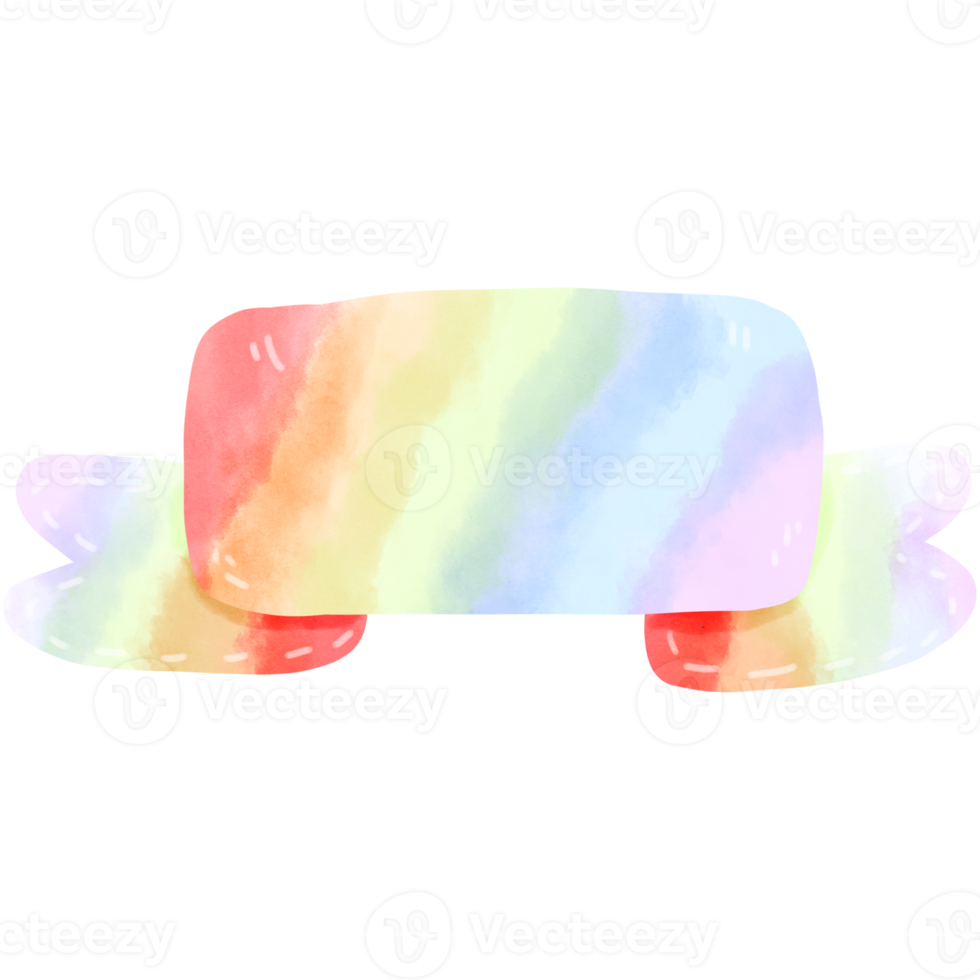 watercolor banner title png