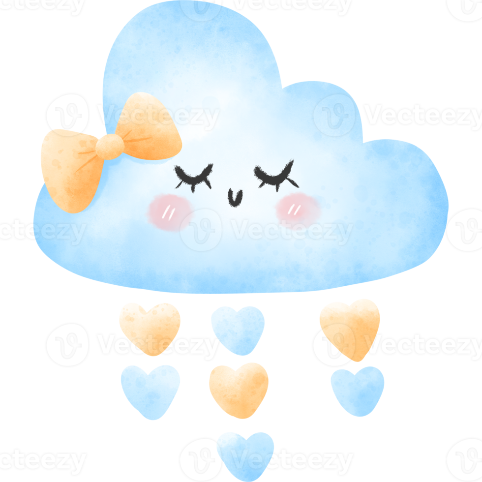 carino nube nel acquerello png