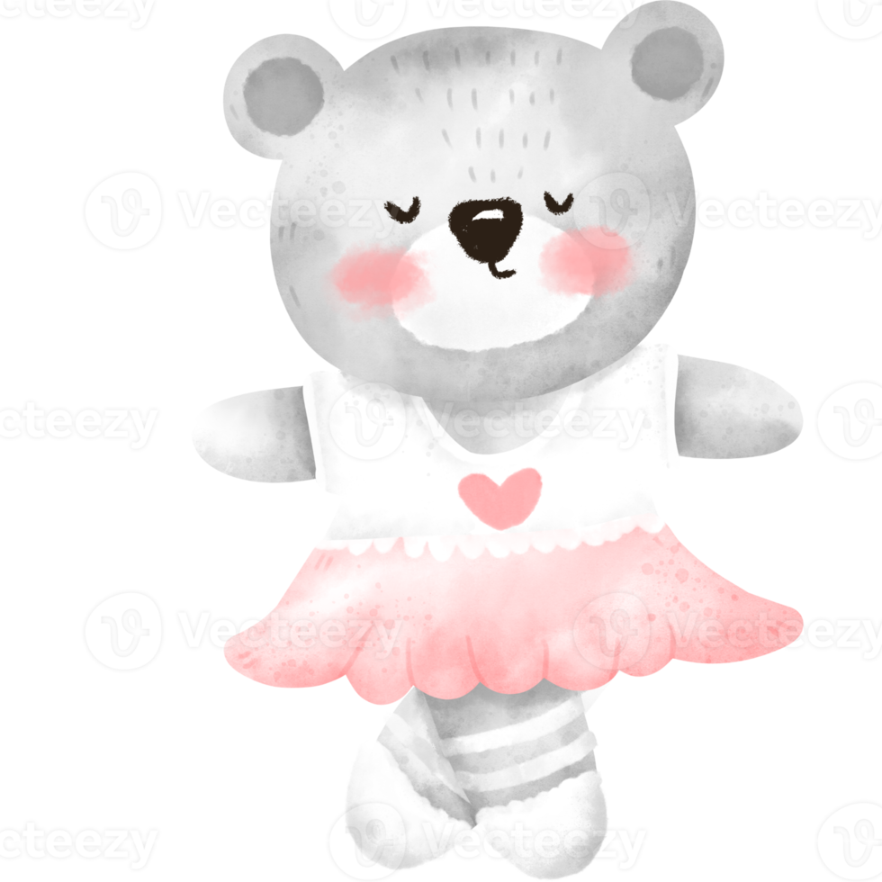 Dancing Bear watercolor png