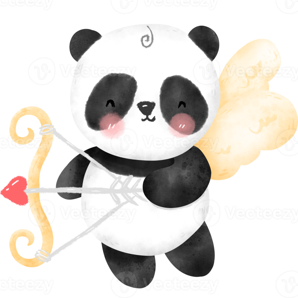 ángulo de cupido panda png