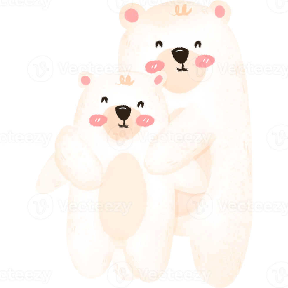 mãe urso e filho png