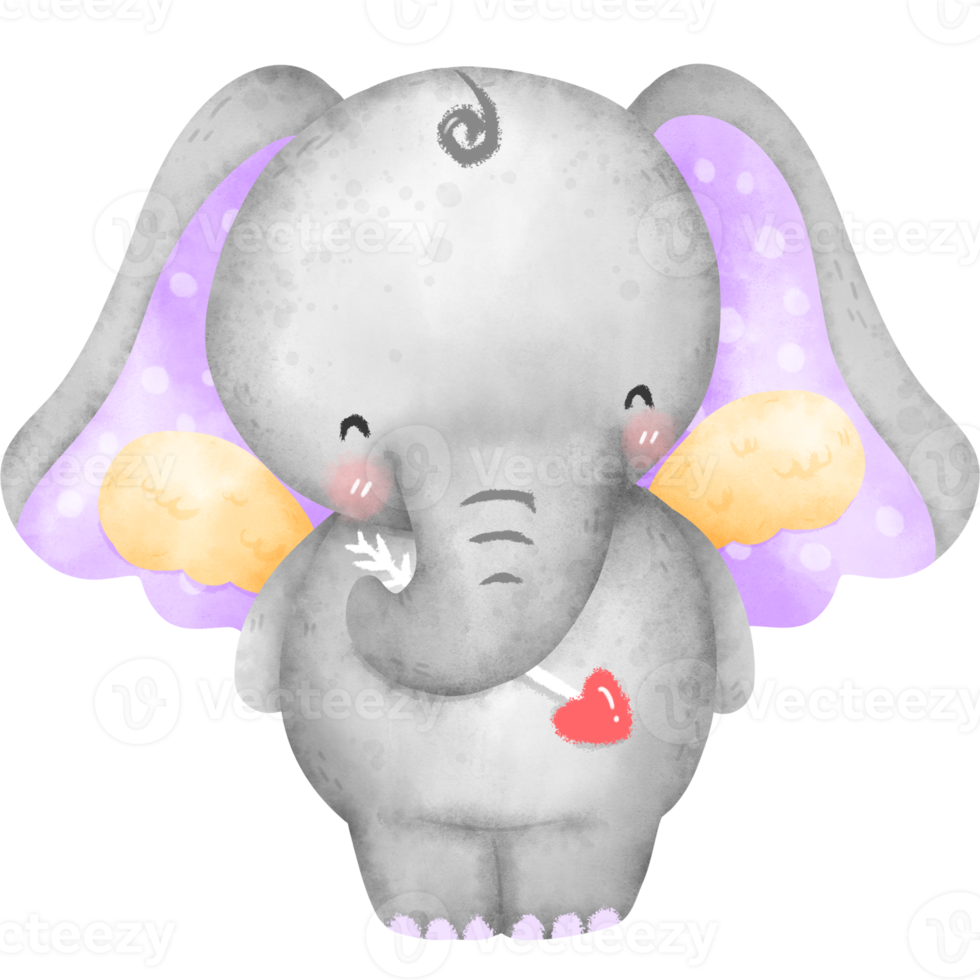 Elephant Cupid Angle png