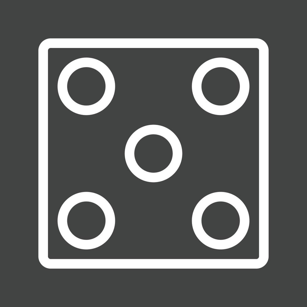 Dice Line Inverted Icon vector