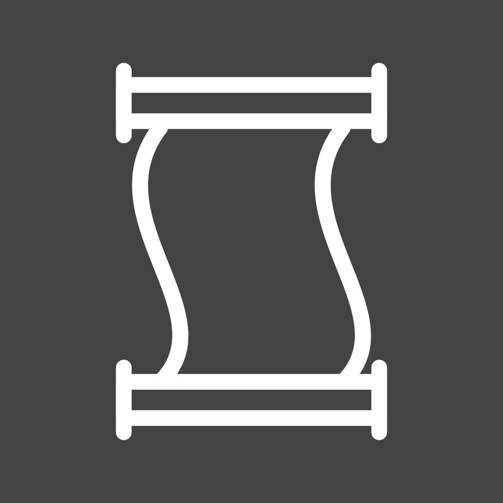 Scroll of Paper Line Inverted Icon vector