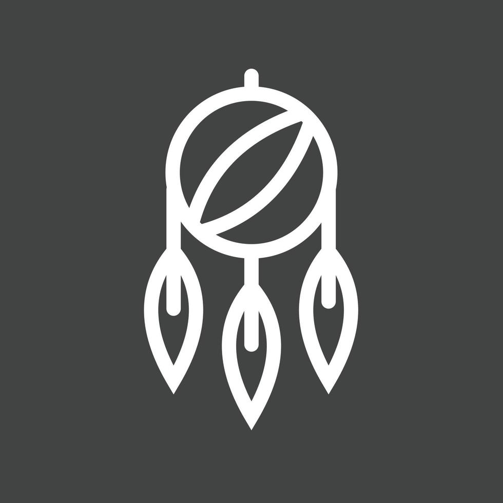 Dream Catcher Line Inverted Icon vector