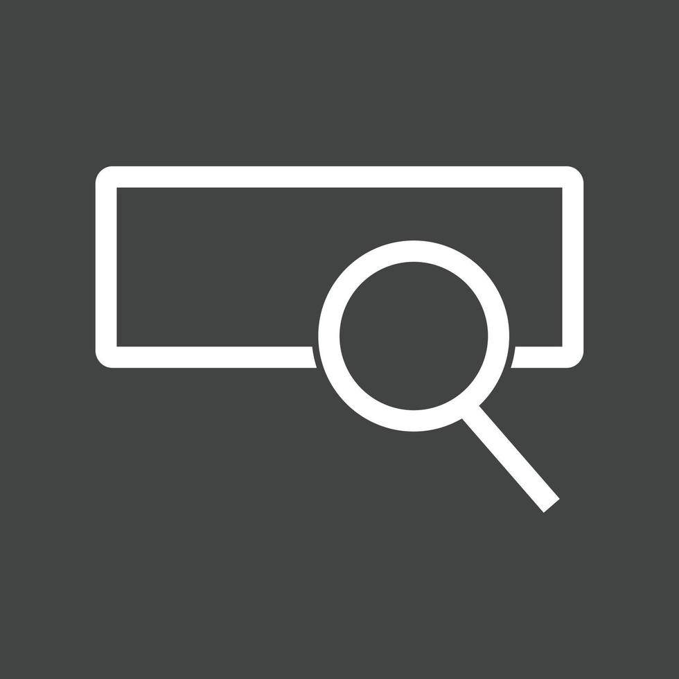 Search Bar Line Inverted Icon vector