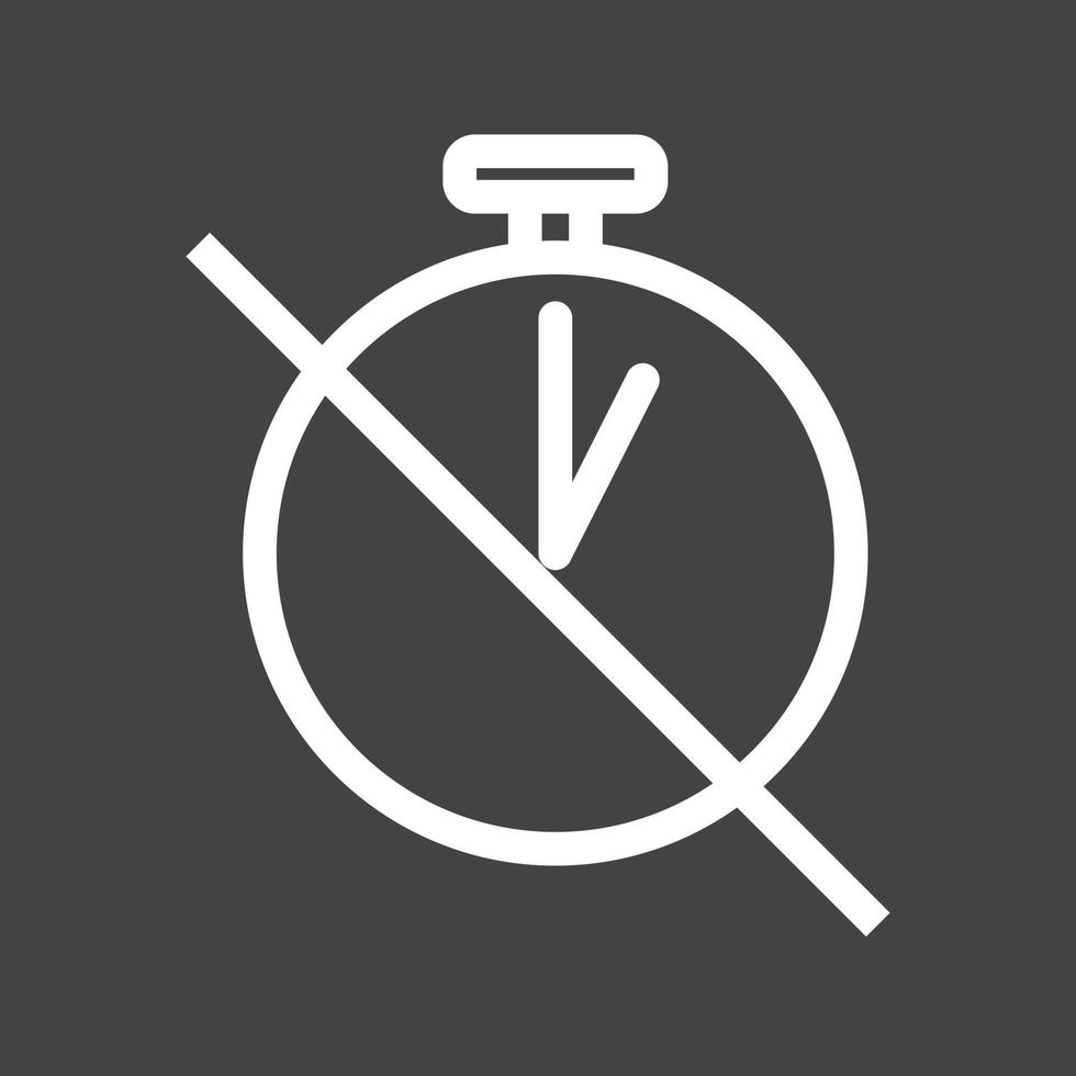 Timer Off Line Inverted Icon vector