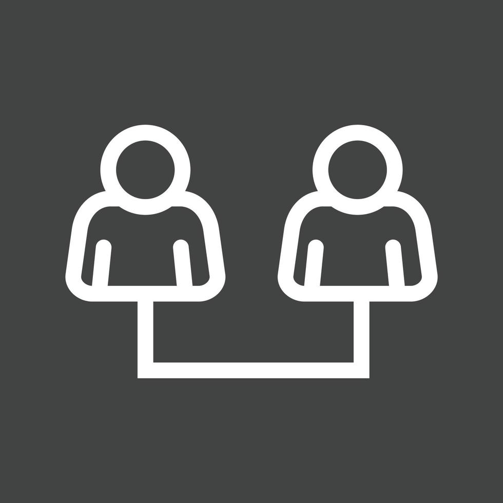 Connected Users I Line Inverted Icon vector