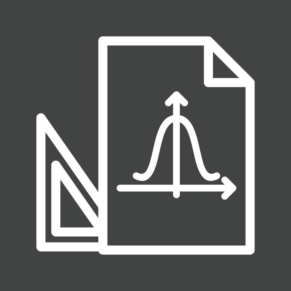 Set Square and Graph Line Inverted Icon vector