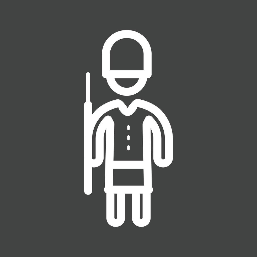 Queens Guard Line Inverted Icon vector