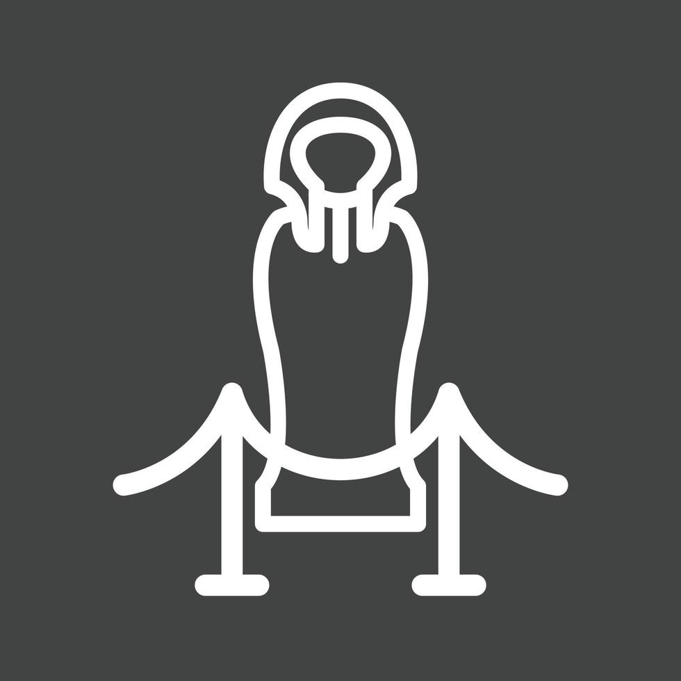 Egyptian God Line Inverted Icon vector